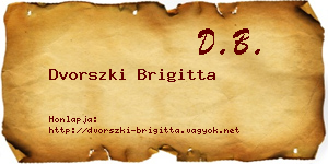 Dvorszki Brigitta névjegykártya
