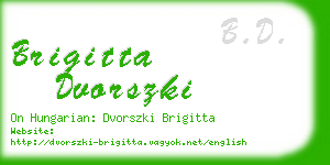 brigitta dvorszki business card